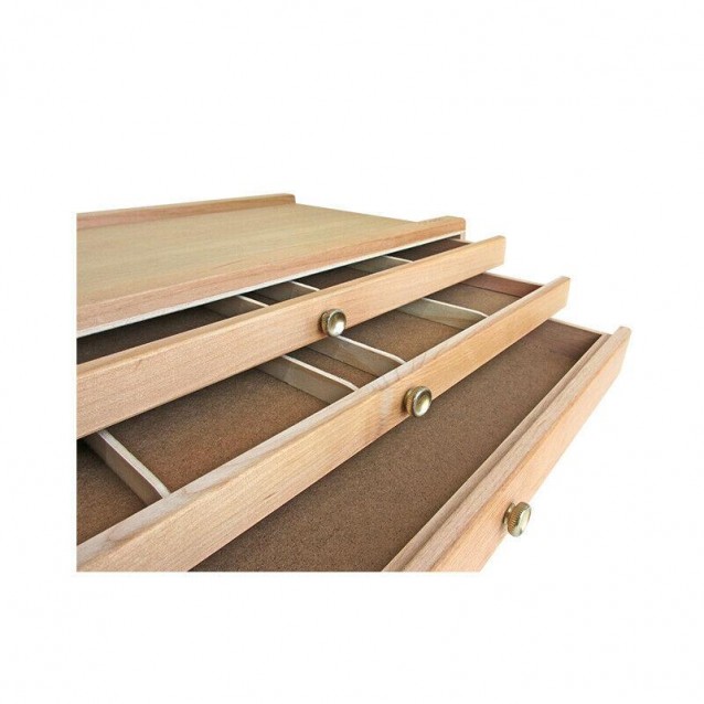 Mont Marte Ξύλινο Κούτί Αποθήκευσης Υλικών 40x25,5x10cm με 3 Συρτάρια