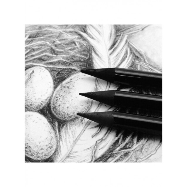 Mont Marte 3 Μασίφ Κάρβουνα σε Σχήμα Μολυβιού Soft-Medium-Hard