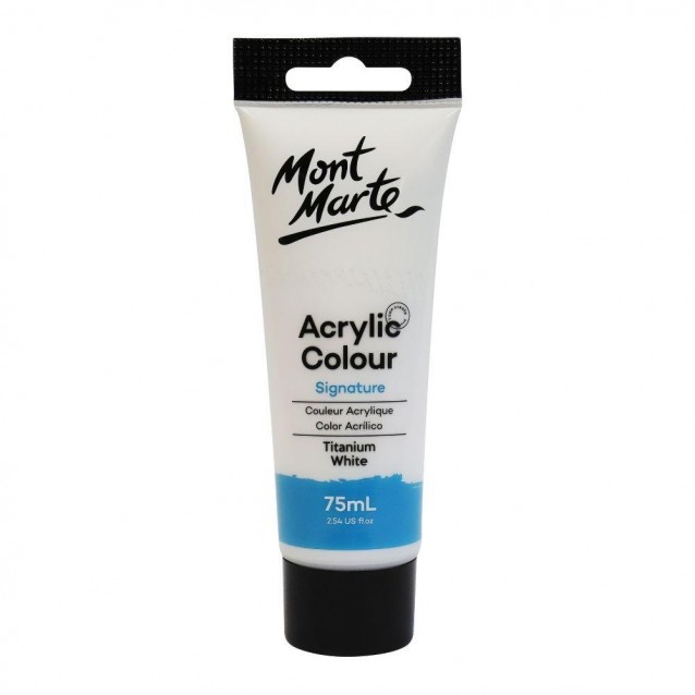 Mont Marte 75ml Studio Acrylic 01 Titanium White