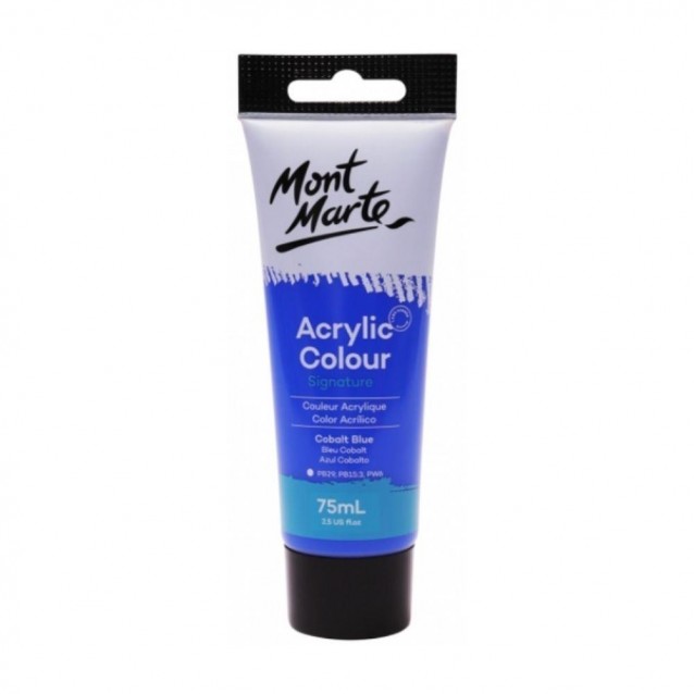 Mont Marte 75ml Studio Acrylic 19 Cobalt Blue