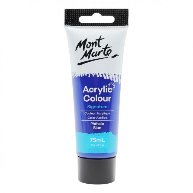 Mont Marte 75ml Studio Acrylic 20 Phthalo Blue