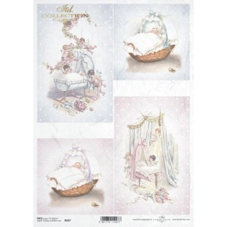 Itd. Collection Ριζόχαρτο Decoupage A4 (21x29,7cm) Souvenirs of Baptism
