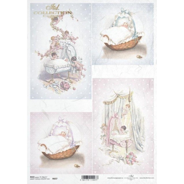 Itd. Collection Ριζόχαρτο Decoupage A4 (21x29,7cm) Souvenirs of Baptism