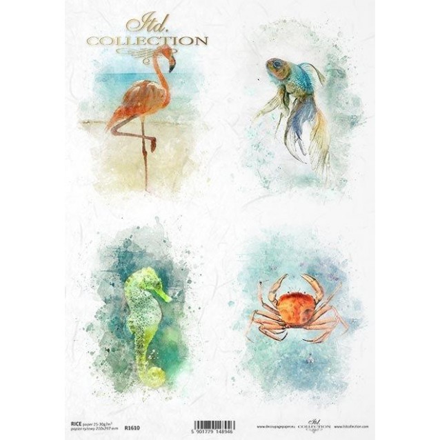 Itd. Collection Ριζόχαρτο Decoupage A4 (21x29,7cm) cm Tropical Adventure