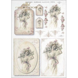 Itd. Collection Ριζόχαρτο Decoupage A4 (21x29,7cm) Young And Smiling Stylish Ladies