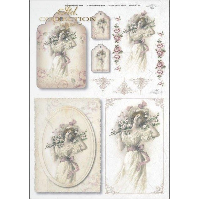 Itd. Collection Ριζόχαρτο Decoupage A4 (21x29,7cm) Young And Smiling Stylish Ladies