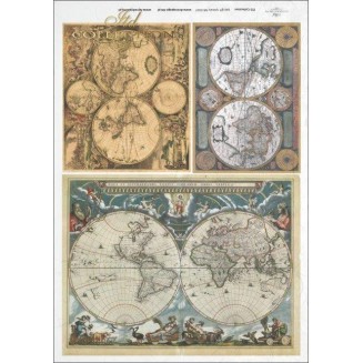 Itd. Collection Ριζόχαρτο Decoupage A4 (21x29,7cm) Maps From The Past
