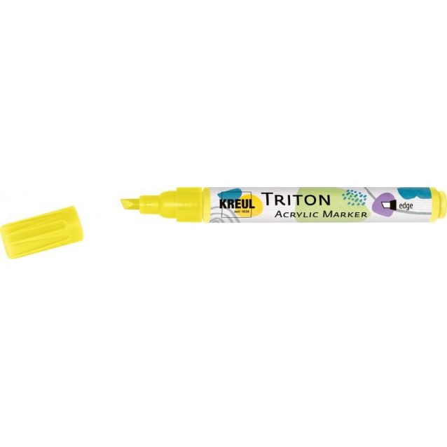 KREUL Triton Ακρυλικός Μαρκαδόρος Πλακέ 1-4mm Φωσφοριζέ Κίτρινο