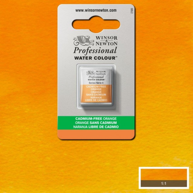 Winsor & Newton Half Pan Ακουαρέλας Professional 899 Cadmium Orange Series 4
