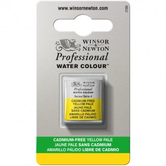 Winsor & Newton Half Pan Ακουαρέλας Professional 907 Cadmium Free Yellow Pale Series 4