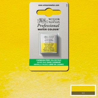 Winsor & Newton Half Pan Ακουαρέλας Professional 907 Cadmium Free Yellow Pale Series 4