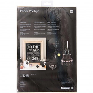 Rico Design 5 sheets 23x33cm Black Chalkboard Film