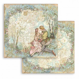 Stamperia Χαρτί Scrapbooking 30,5x30,5cm Διπλής Όψης Sleeping Beauty Lovers