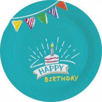 Amscan 8 Πιάτα Γλυκού 18cm My Birthday Party