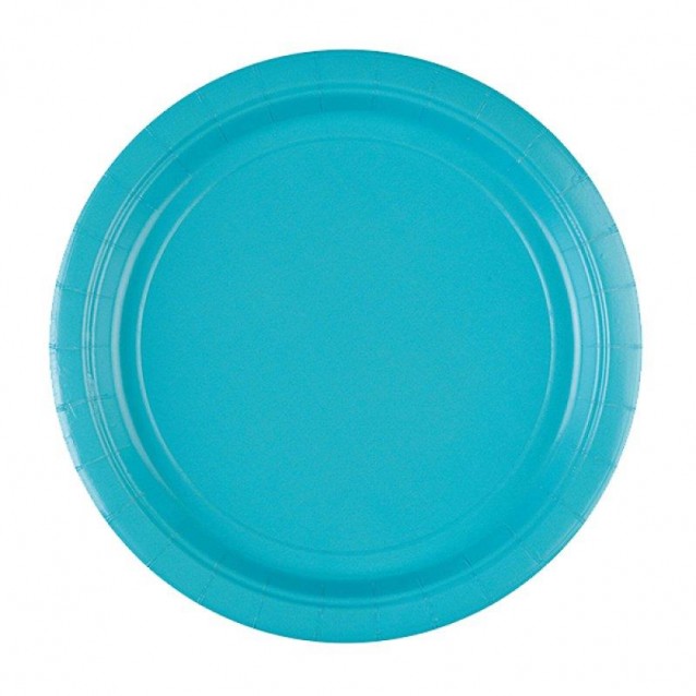 Amscan 8 Πιάτα Φαγητού 23cm Caribbean Blue