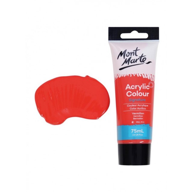 Mont Marte 75ml Studio Acrylic 09 Vermillion