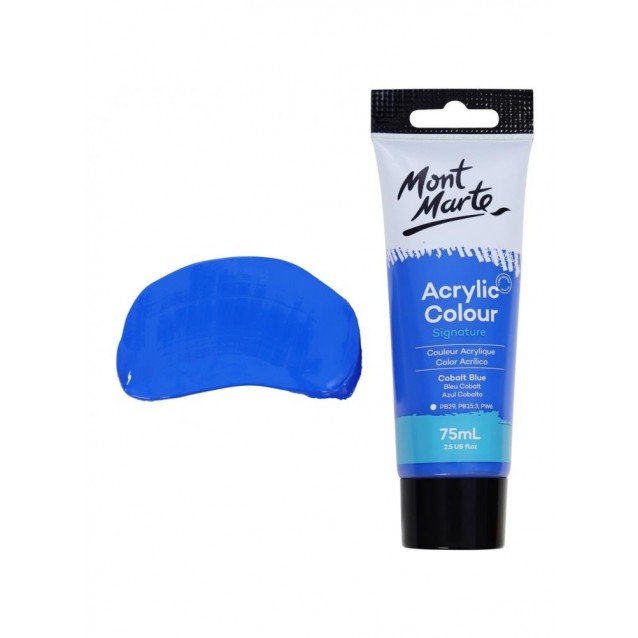 Mont Marte 75ml Studio Acrylic 19 Cobalt Blue