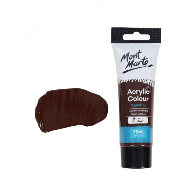 Mont Marte 75ml Studio Acrylic 27 Burnt Umber