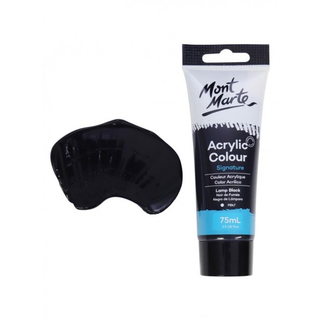 Mont Marte 75ml Studio Acrylic 32 Lamp Black