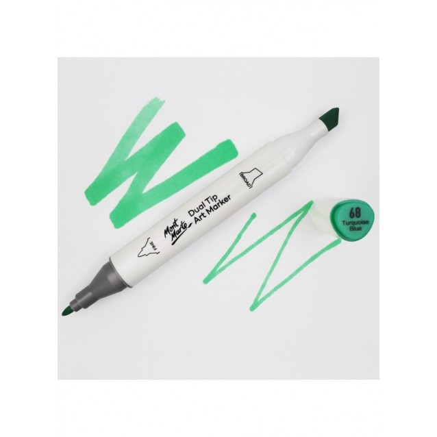 Mont Marte Art Marker Διπλής Μύτης G5 Pastel Green (68 Turquoise Blue)