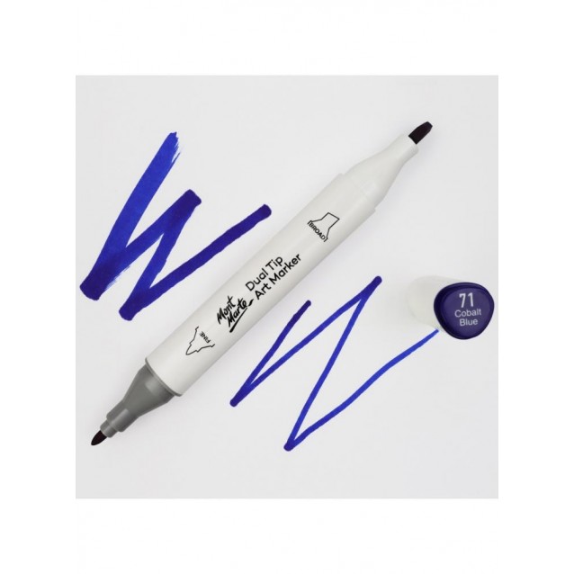 Mont Marte Art Marker Διπλής Μύτης B1 Cobalt Blue (71 Cobalt Blue)