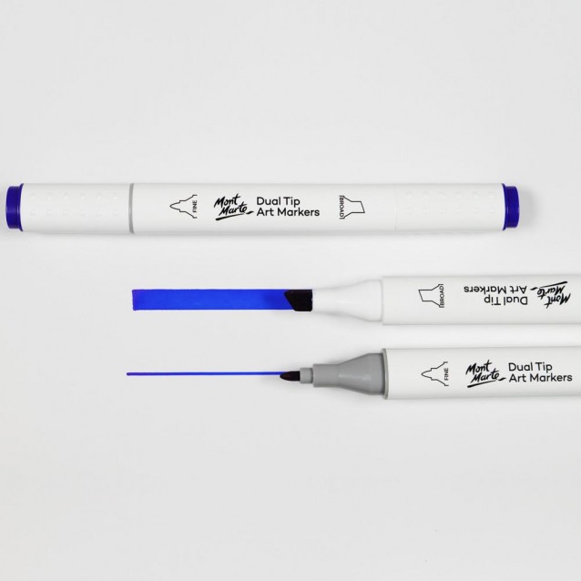 Mont Marte Art Marker Διπλής Μύτης B1 Cobalt Blue (71 Cobalt Blue)