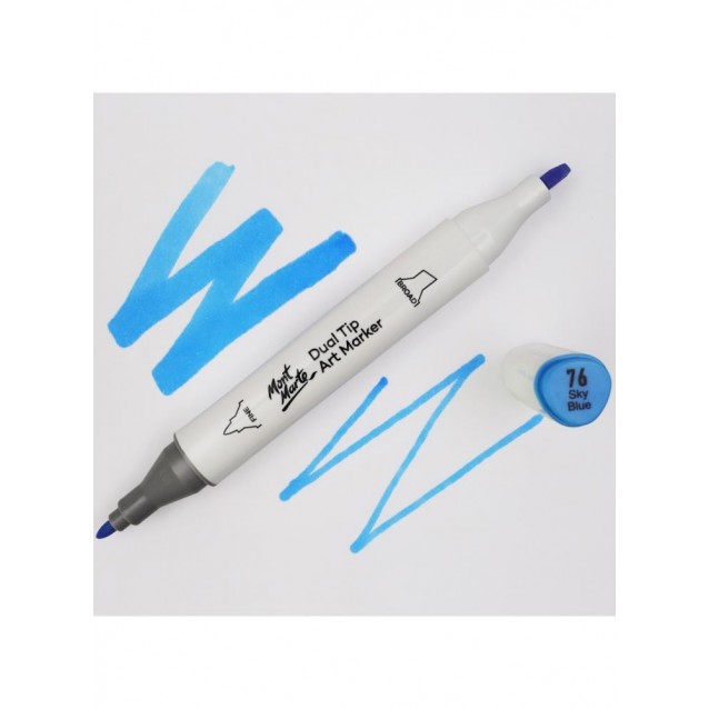 Mont Marte Art Marker Διπλής Μύτης B4 Sky Blue (76 Sky Blue)
