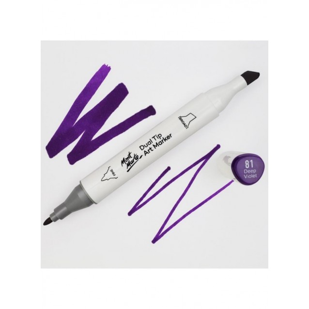 Mont Marte Art Marker Διπλής Μύτης V2 Purple (81 Deep Violet)