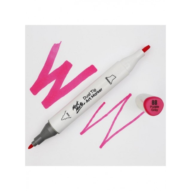 Mont Marte Art Marker Διπλής Μύτης P2 Flamingo (88 Purple Grey)