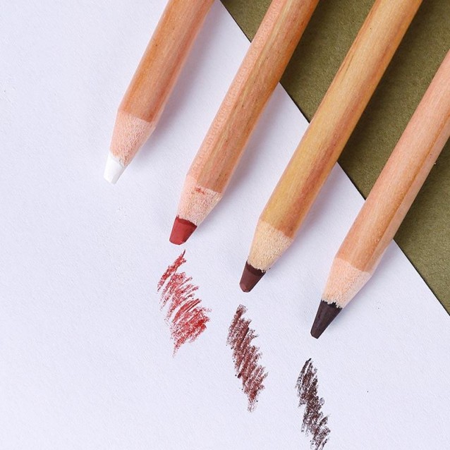 Mont Marte 4 Μολυβοκάρβουνα (Sanguine-Sepia-White-Burnt Sienna)