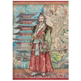 Stamperia Ριζόχαρτο Decoupage A4 (21x29,7cm) Sir Vagabond in Japan samurai