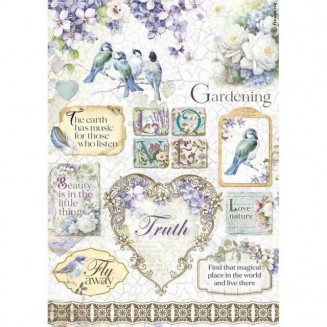 Stamperia Ριζόχαρτο Decoupage A4 (21x29,7cm) Love Nature uccellini