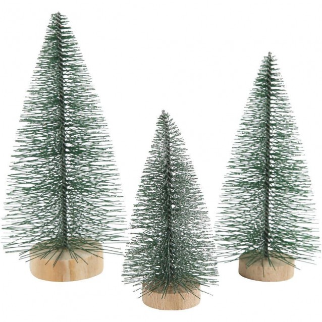 3 Christmas Spruce Trees 10-13-14cm