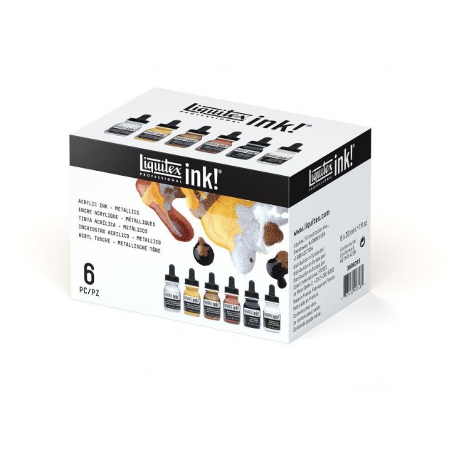 Liquitex Professional Acrylic Ink 6 x 30ml Μεταλλικά Χρώματα
