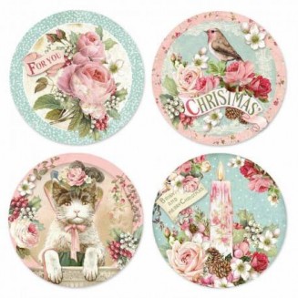 Stamperia Ετικέτες A5 Pink Christmas