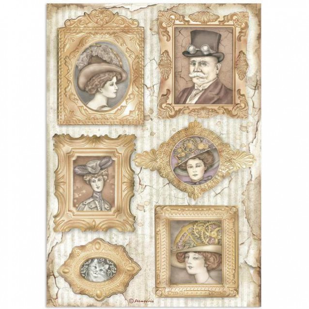 Stamperia Ριζόχαρτο Decoupage A4 (21x29,7cm) Lady Vagabond Lifestyle frames