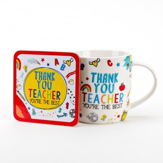 Κούπα και Σουβέρ Thank You Teacher