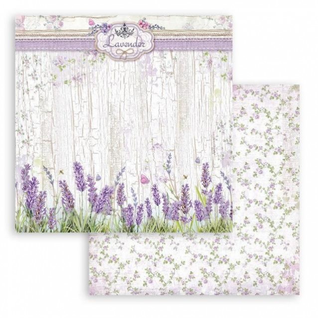 Stamperia Χαρτί Scrapbooking 30,5x30,5cm Διπλής Όψης Provence lavender