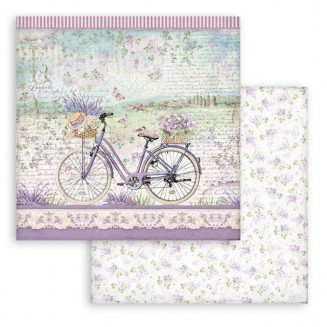 Stamperia Χαρτί Scrapbooking 30,5x30,5cm Διπλής Όψης Provence bicycle