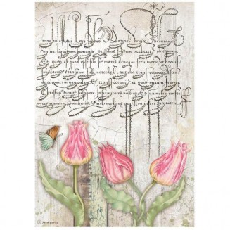 Stamperia Ριζόχαρτο Decoupage A4 (21x29,7cm) Romantic Garden House tulips