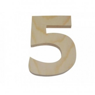 Ξύλινος Αριθμός 10cm - 5