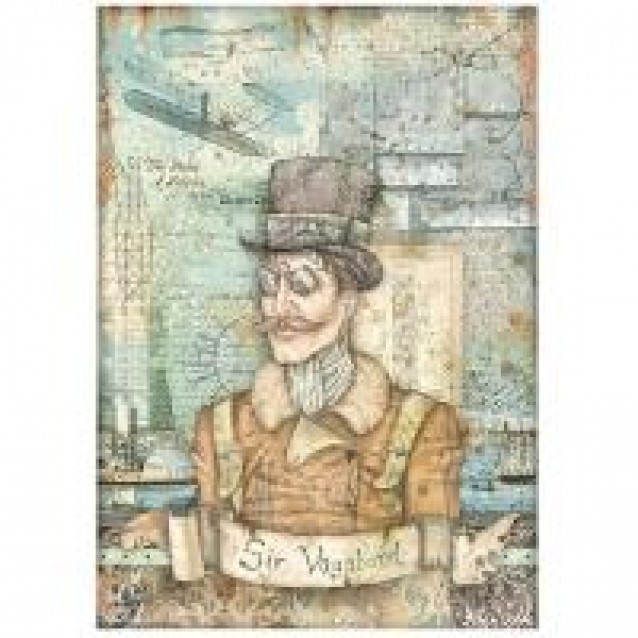 Stamperia Ριζόχαρτο Decoupage A4 (21x29,7cm) Sir Vagabond Aviator Image