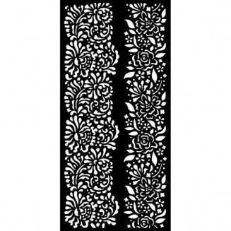 Stamperia Χονδρό Στένσιλ 0,5mm 12X25cm Garden Of Promises Borders