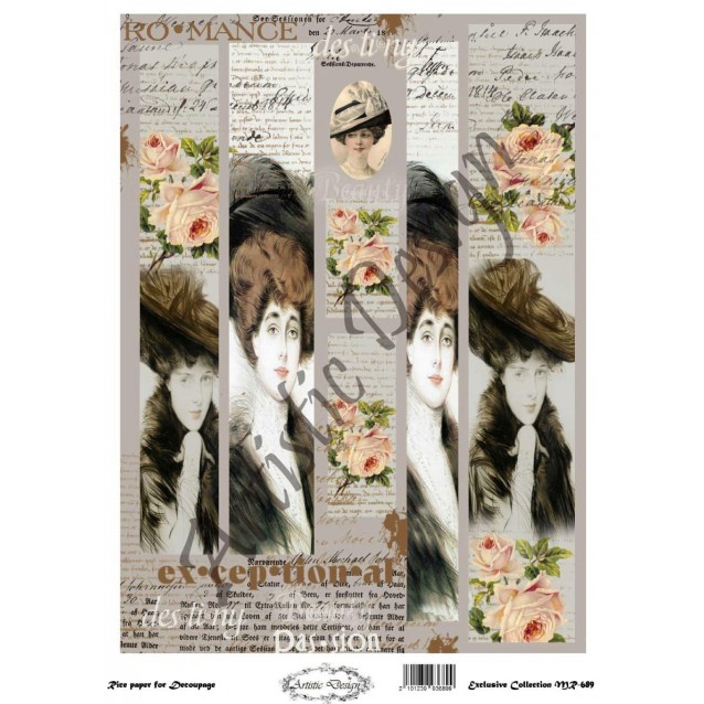 Artistic Design Ριζόχαρτο Decoupage Λαμπάδας 30x40cm MR-689