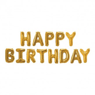 Neviti Χρυσή Γιρλάντα Μπαλόνιών Happy Birthday