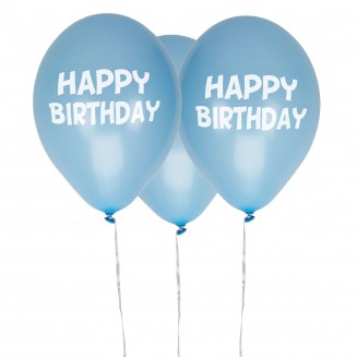 Neviti 8 Μπαλόνια Happy Birthday Little Star Μπλε