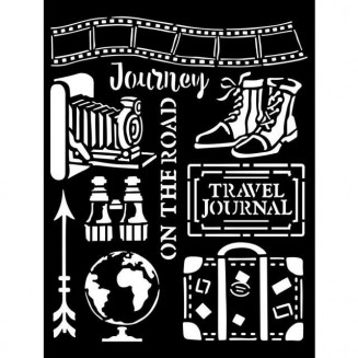 Stamperia Χονδρό Στένσιλ 0,5mm 20x25cm Our Way Journey Elements