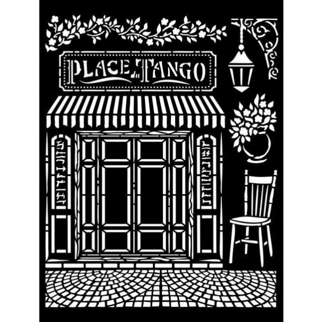 Stamperia Χονδρό Στένσιλ 0,5mm 20x25cm Desire Place Tango