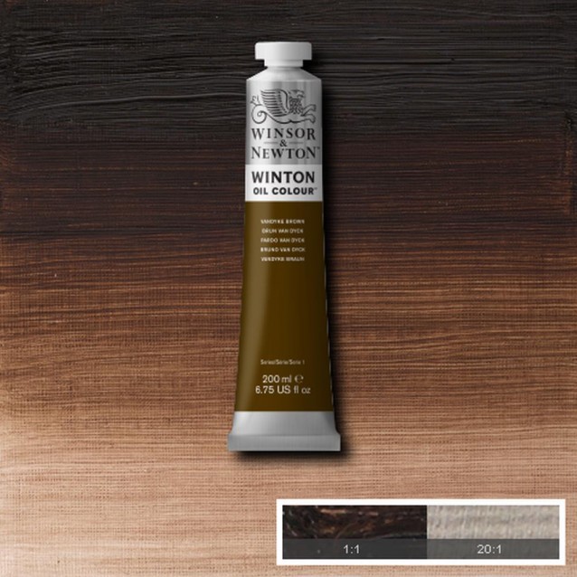 Winsor & Newton 200ml Winton Oil Vandyke Brown