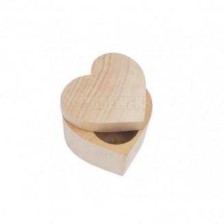Ξύλινο Κουτάκι Καρδιά 2.6cm